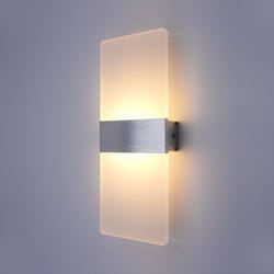 modern minimalist led wall lamp | sleek aluminum & acrylic interior sconce