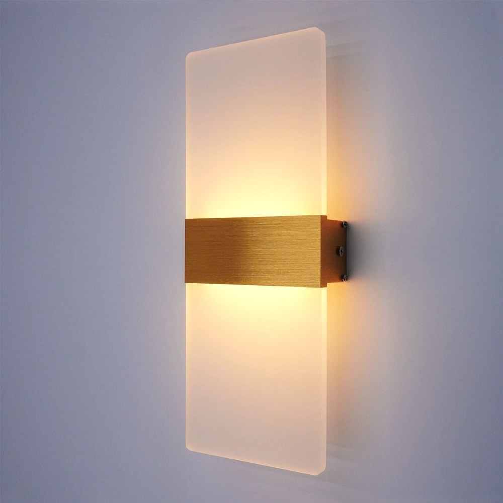 Modern Minimalist LED Wall Lamp Sleek Aluminum Acrylic Interior Sconce 9
