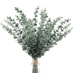 bulk 20-piece artificial eucalyptus stems | realistic greenery for wedding & holiday decor