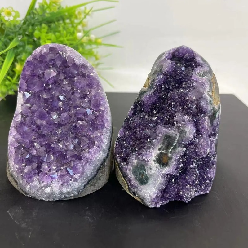 Natural Amethyst Crystal Cluster Raw Uruguay Geode Spiritual Healing Stone 4
