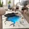3D Desert Crack Water Fire Rug Optical Illusion NonSlip Living Room Decor 12