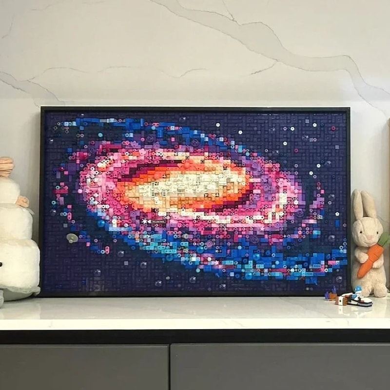 3D Milky Way Galaxy Art Mural Building Block Set 31212 Compatible 2