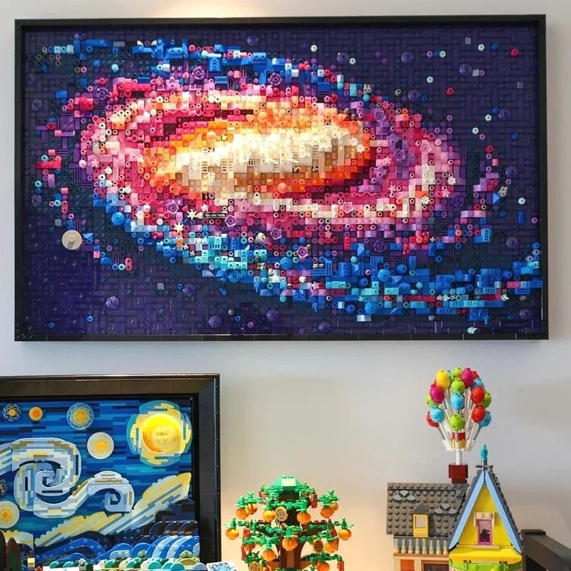 3D Milky Way Galaxy Art Mural Building Block Set 31212 Compatible 4