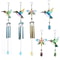 HandPainted Metal Glass Wind Chime Hummingbird Dragonfly Courtyard Decor 0
