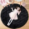 Fluffy Black Round Rug UltraSoft Shaggy Area Carpet 0