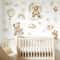 Boho Teddy Bear Wall Sticker Watercolor Sleeping Bear Nursery Decal 2