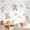 Boho Teddy Bear Wall Sticker Watercolor Sleeping Bear Nursery Decal 4