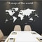 3D Acrylic World Map Solid Color Crystal Wall Mural 9