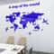 3D Acrylic World Map Solid Color Crystal Wall Mural 13