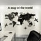 3D Acrylic World Map Solid Color Crystal Wall Mural 1