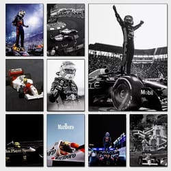 vintage f1 monaco racing poster | max verstappen canvas wall art