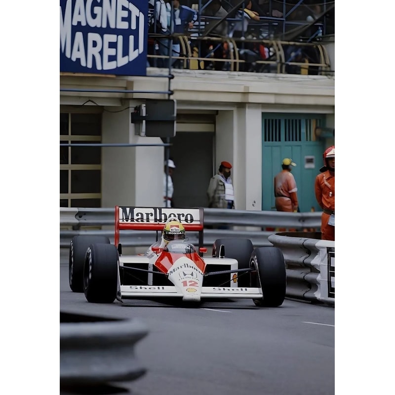 Vintage F1 Monaco Racing Poster Max Verstappen Canvas Wall Art 15