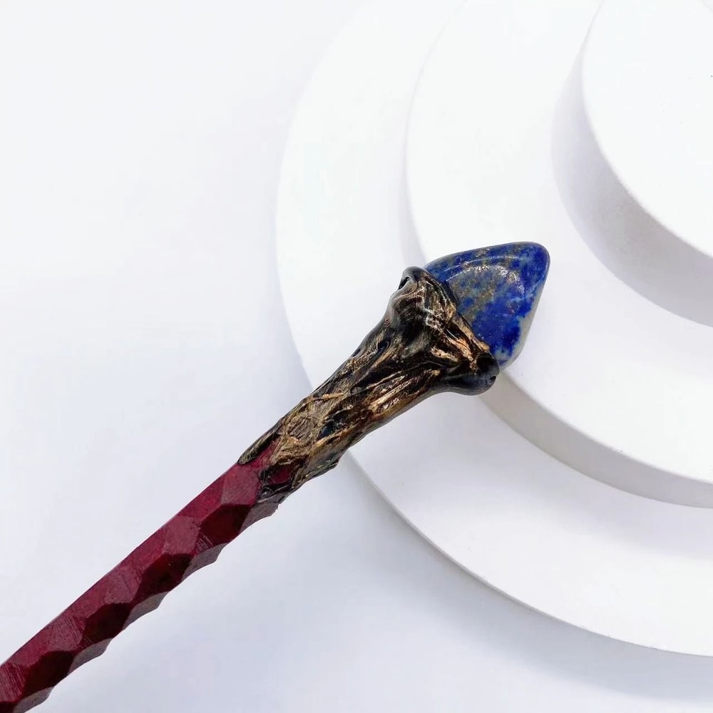 Natural Crystal Magic Wand Rose Quartz Witchcraft Scepter 8