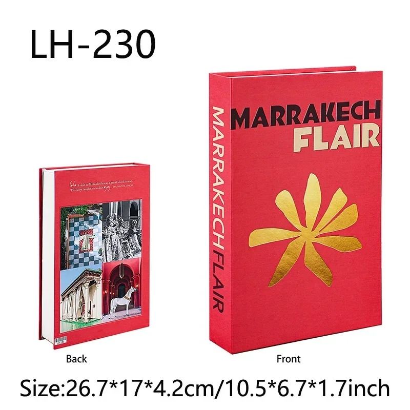 Travel Series Decorative Book Box Luxury Fashion Coffee Table Storage 14