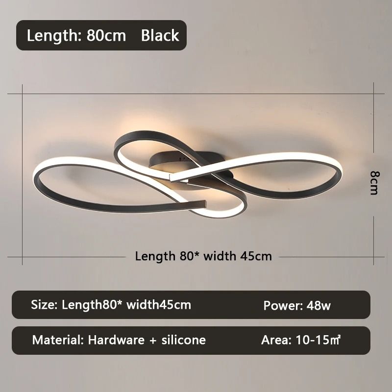 Modern Linear LED Chandelier Minimalist Ceiling Light Fixture 7