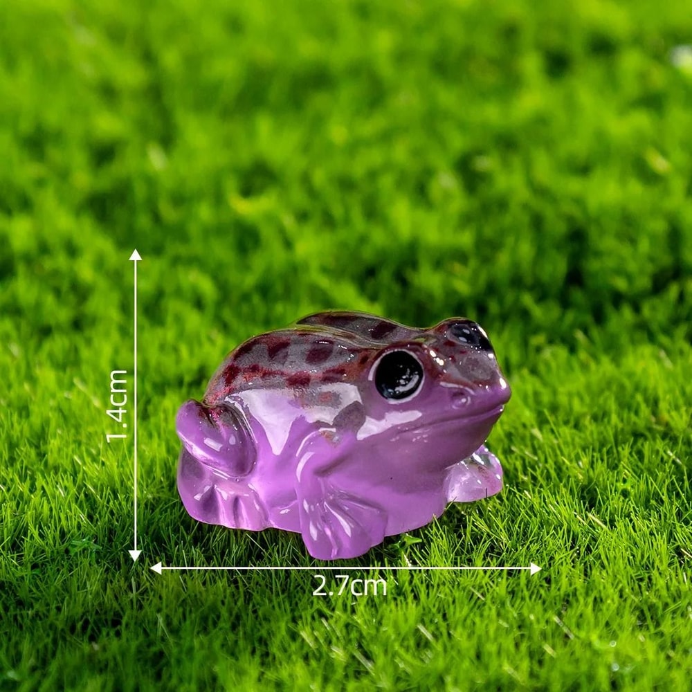 Luminous Miniature Frogs GlowintheDark Mini Resin Garden Decor 5
