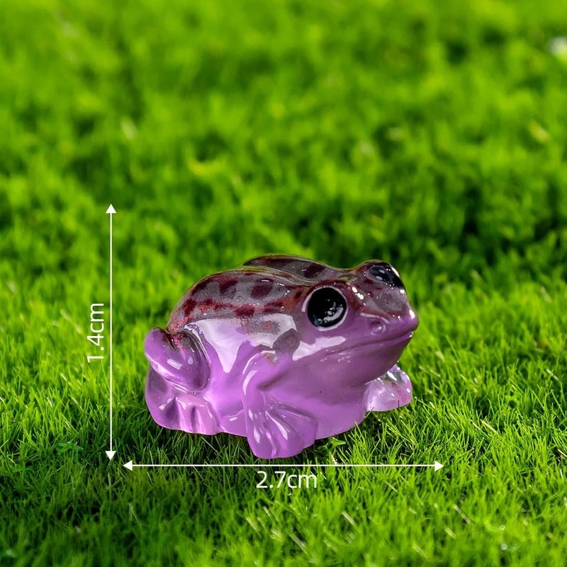 Luminous Miniature Frogs GlowintheDark Mini Resin Garden Decor 5