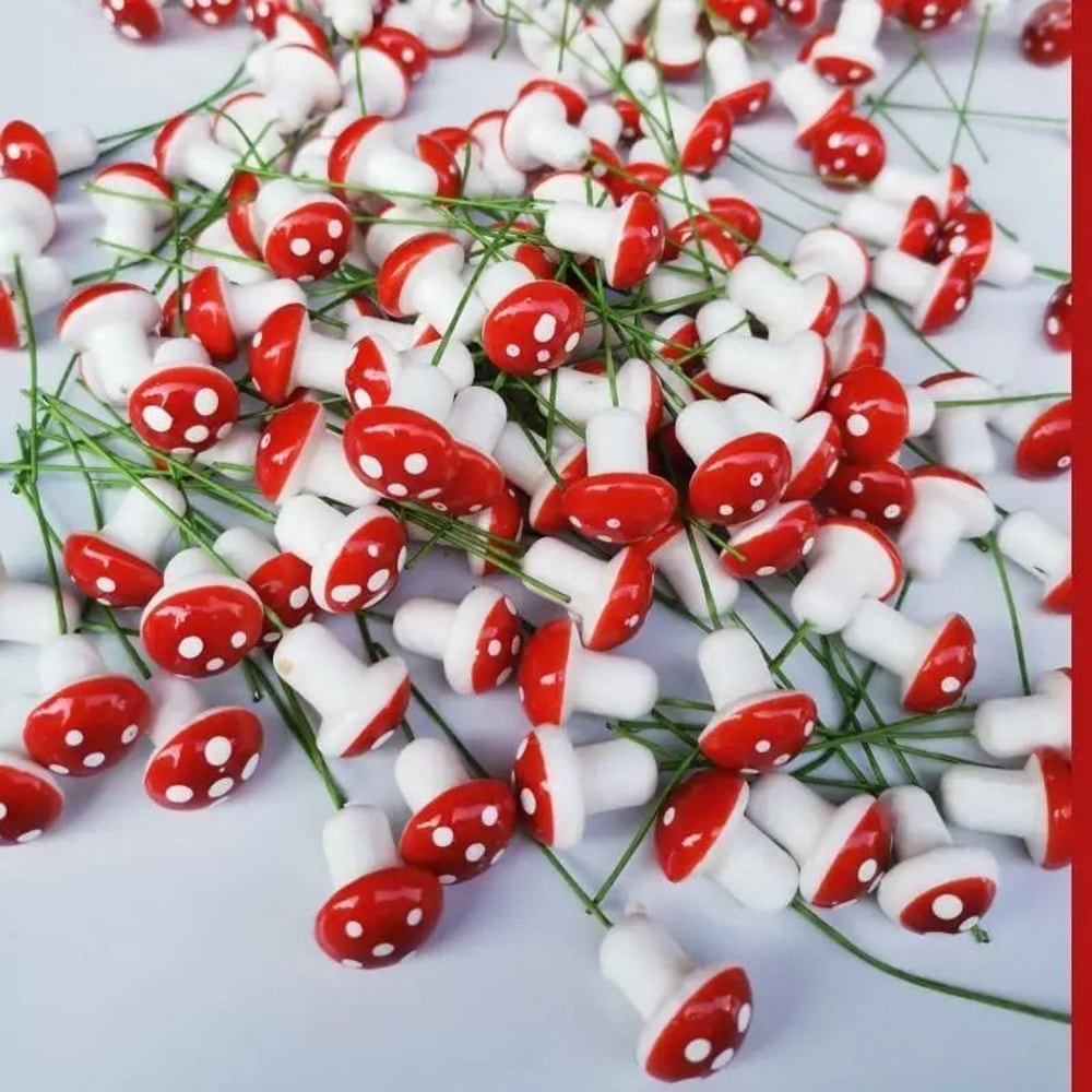 Mini Mushroom Set Fairy Garden Bonsai Resin Crafts 2