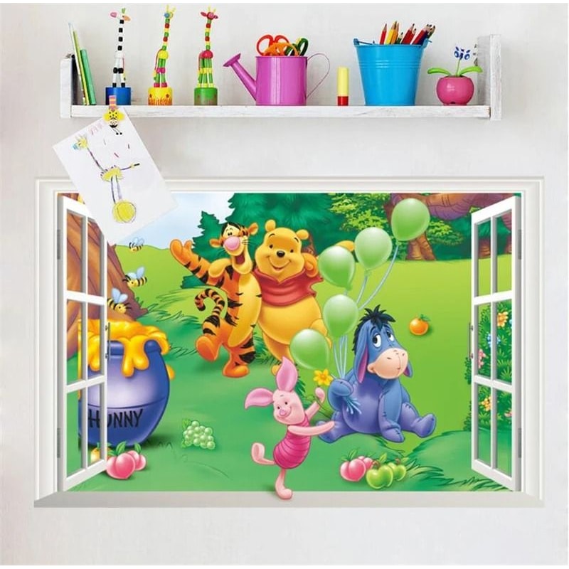 Winnie The Pooh Wall Sticker Classic Cartoon Kids Room Decor 10