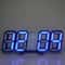 3D LED Digital Alarm Clock Modern Wall Desktop Timepiece 13