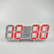 3D LED Digital Alarm Clock Modern Wall Desktop Timepiece 14