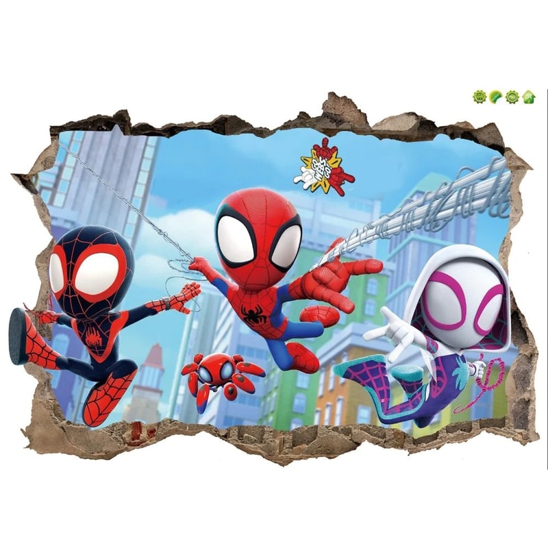 Mini Spiderman Superhero Wall Decals ActionPacked Mural Art For Kids Rooms 9