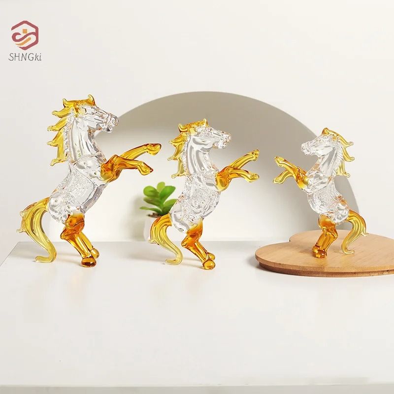 Crystal Zodiac Horse Figurine 2026 Year Of The Horse Desktop Ornament For Fortune Success 0