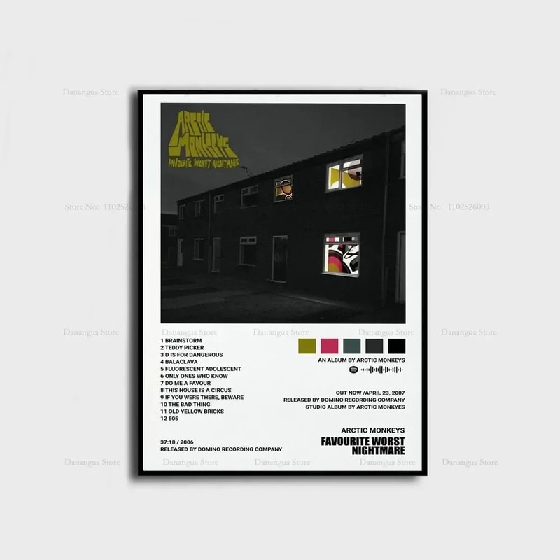 Arctic Monkeys Iconic Album Cover Poster HighDefinition Canvas Wall Art For Music Lovers 9
