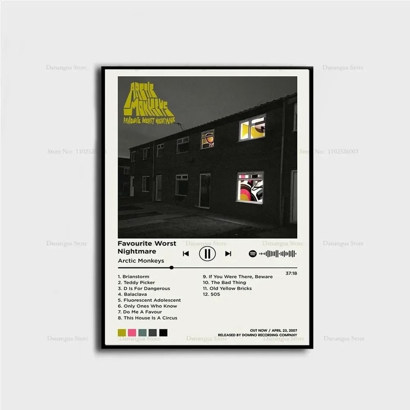 Arctic Monkeys Iconic Album Cover Poster HighDefinition Canvas Wall Art For Music Lovers 13