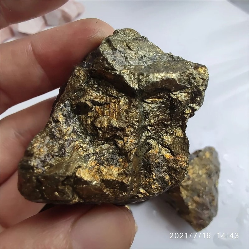 Raw Chalcopyrite Mineral Specimen Natural Gold Silver And Copper Ore For Education Collection 0