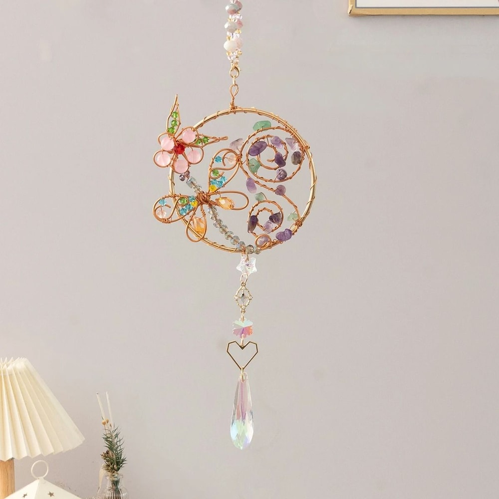Crystal Moon Sun Suncatcher Prismatic Window Pendant For Magical Light Displays 14