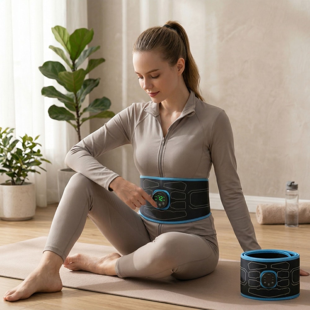EMS Abdominal Muscle Stimulator Belt Electric Waist Trainer Slimming Massager