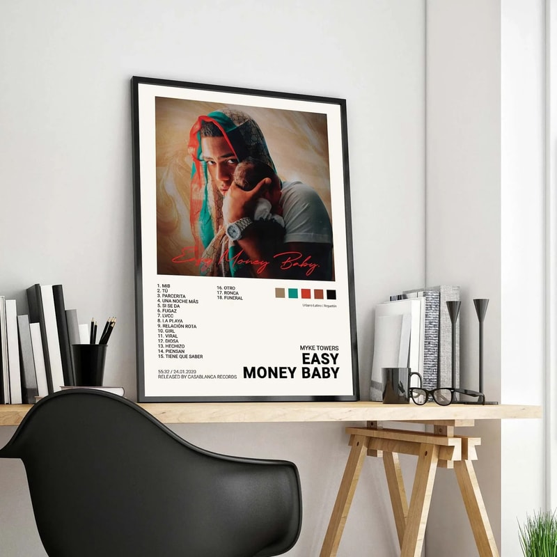 Urban Latin Music Album Canvas Print Modern Aesthetic Wall Art For Reggaeton Trap Fans 4