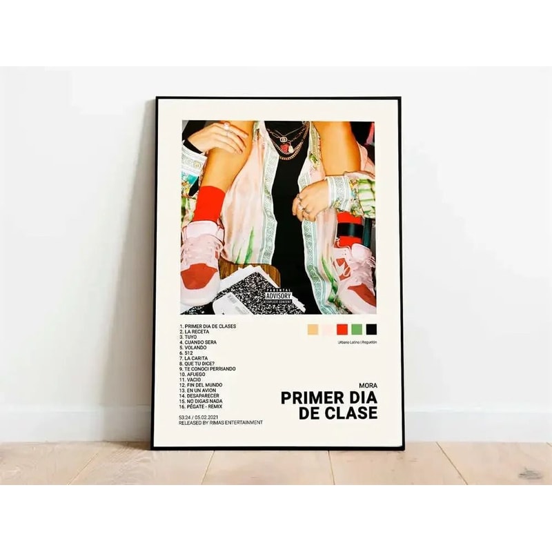 Urban Latin Music Album Canvas Print Modern Aesthetic Wall Art For Reggaeton Trap Fans 16