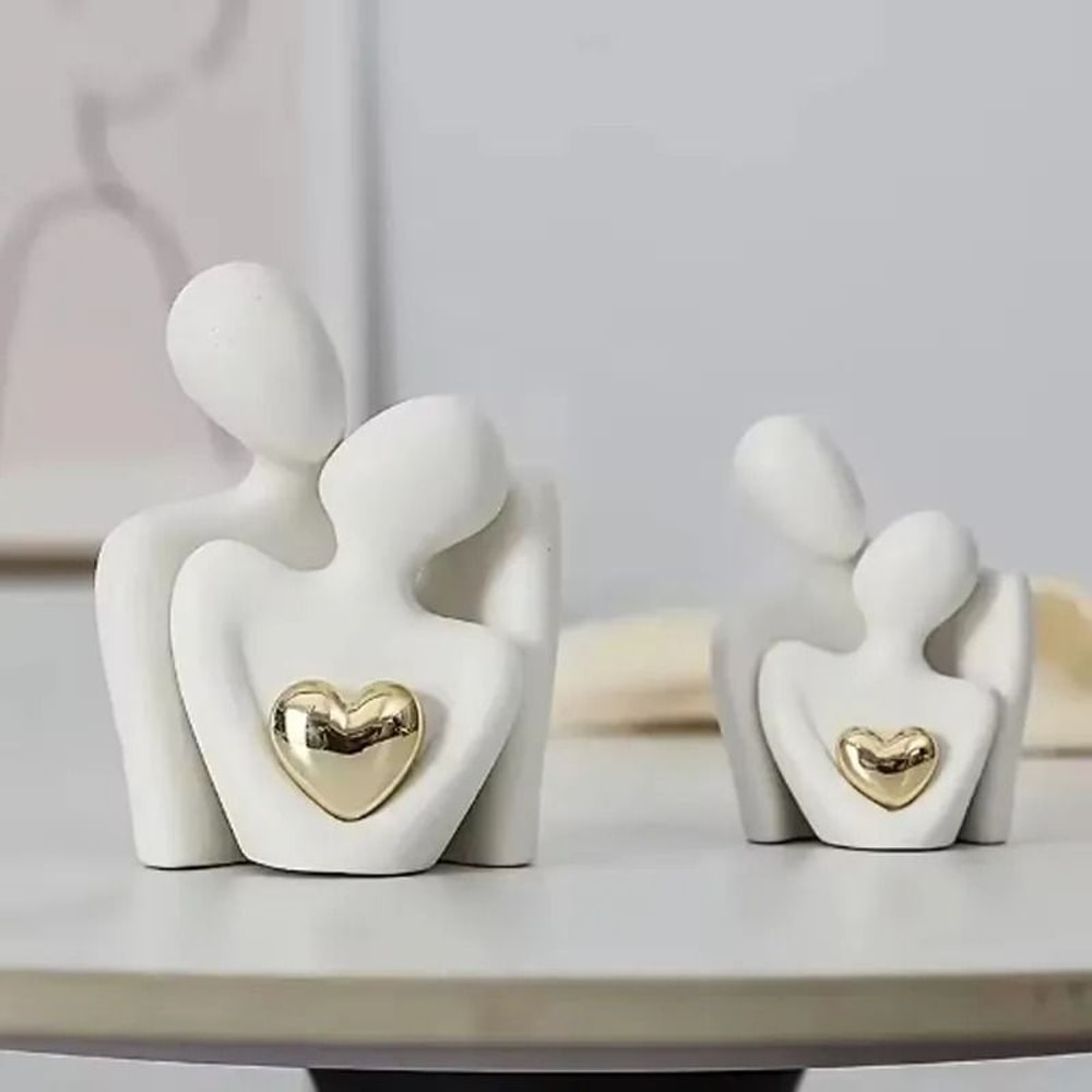 Love Embrace Romantic Couple Statue Minimalist Ceramic Sculpture For Home Decor Valentines Day 2