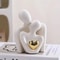 Love Embrace Romantic Couple Statue Minimalist Ceramic Sculpture For Home Decor Valentines Day 4