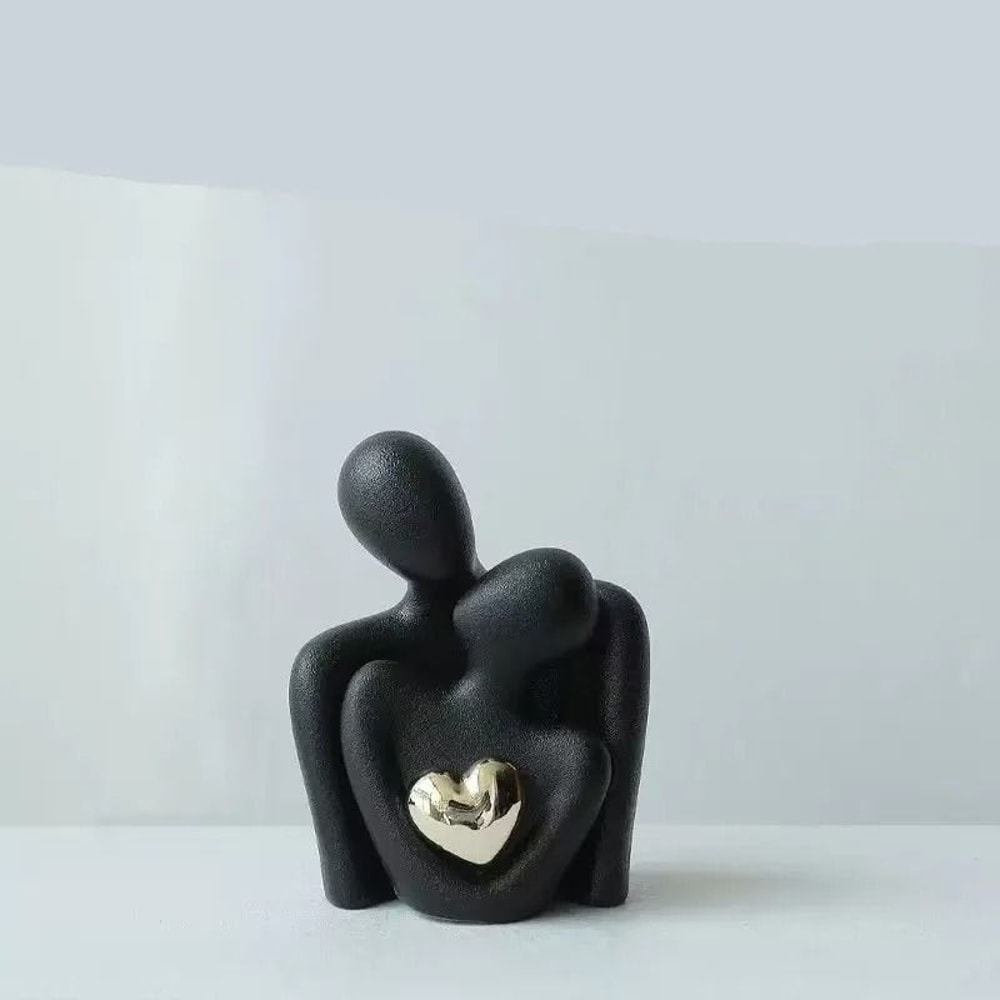 Love Embrace Romantic Couple Statue Minimalist Ceramic Sculpture For Home Decor Valentines Day 8
