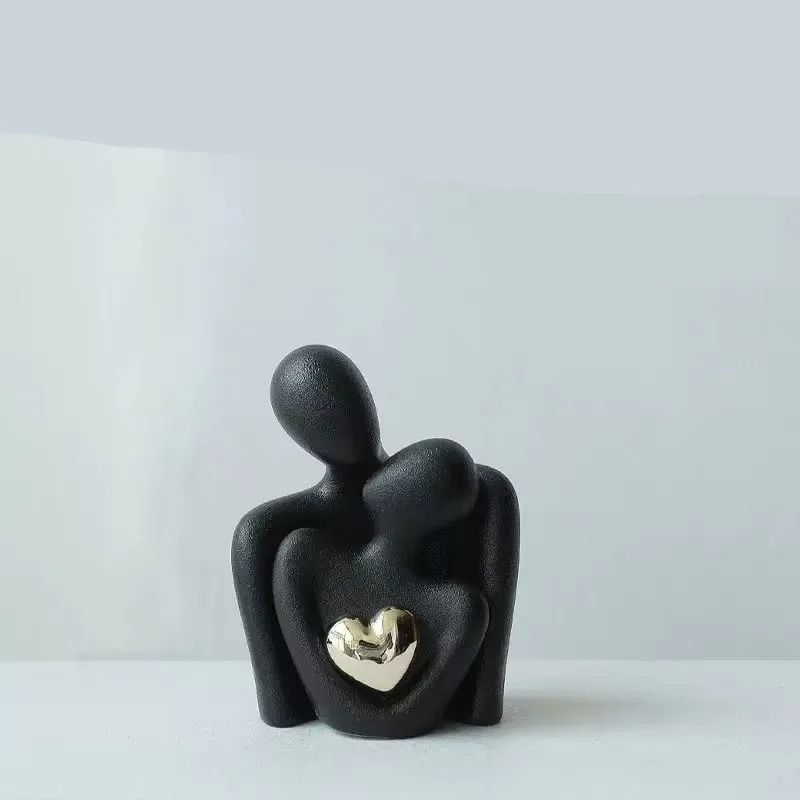Love Embrace Romantic Couple Statue Minimalist Ceramic Sculpture For Home Decor Valentines Day 8