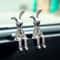 LongEared Rabbit Couple Figurine Whimsical Double Statue For Living Room Car Decor 1