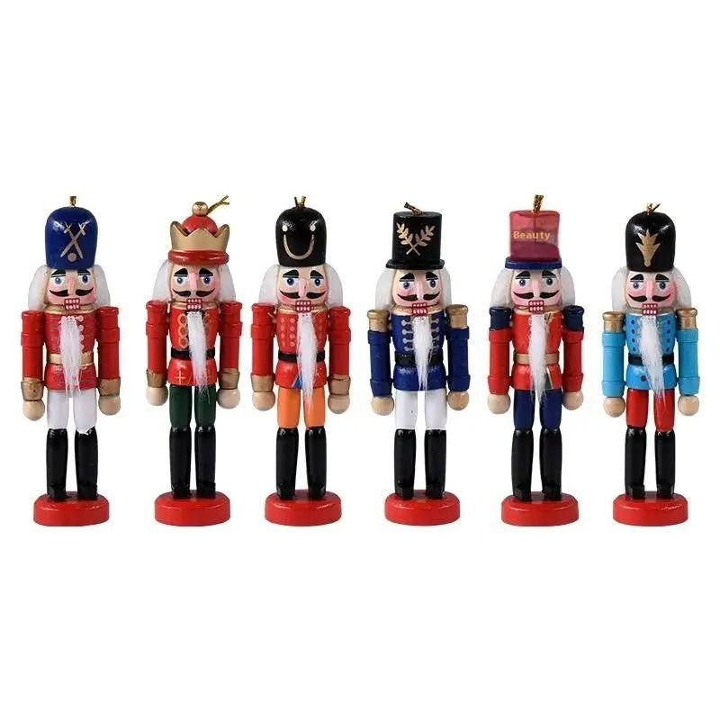 Miniature Nutcracker Soldier Set HandPainted Christmas Ornaments Desktop Decor 5