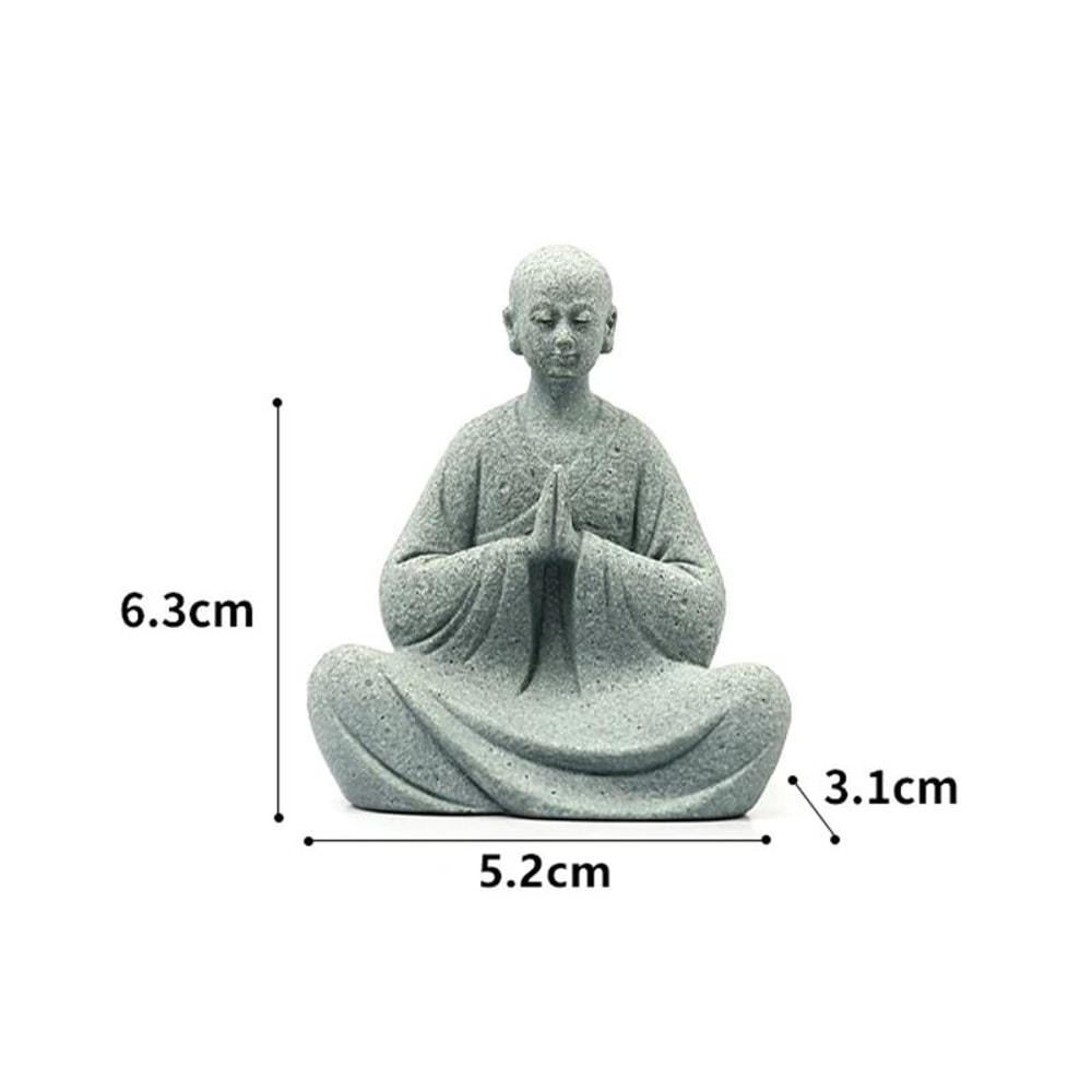 Wishing Monk Buddhist Micro Landscape Zen Oriental Ornament For Stone Fish Tanks Moss Gardens 6