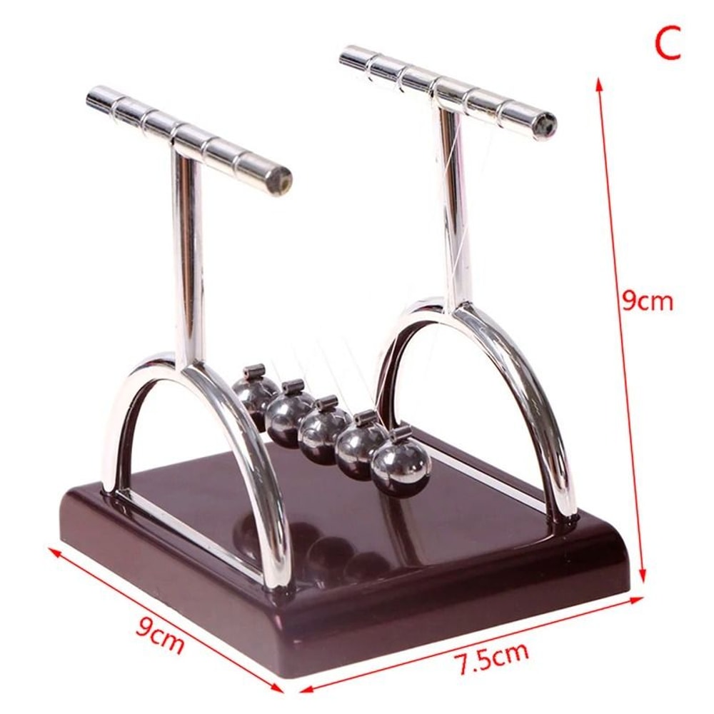 Newtons Cradle Kinetic Desk Toy Metal Pendulum Balance Ball For Physics Education Office Decor 8