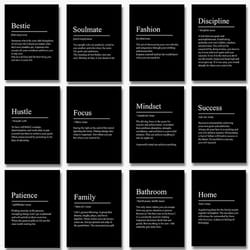 minimalist mindset definition canvas – inspirational success & focus poster for modern home decor