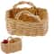Miniature HandWoven Bamboo Basket Dollhouse Rattan Frame For Vegetable Food Display 1