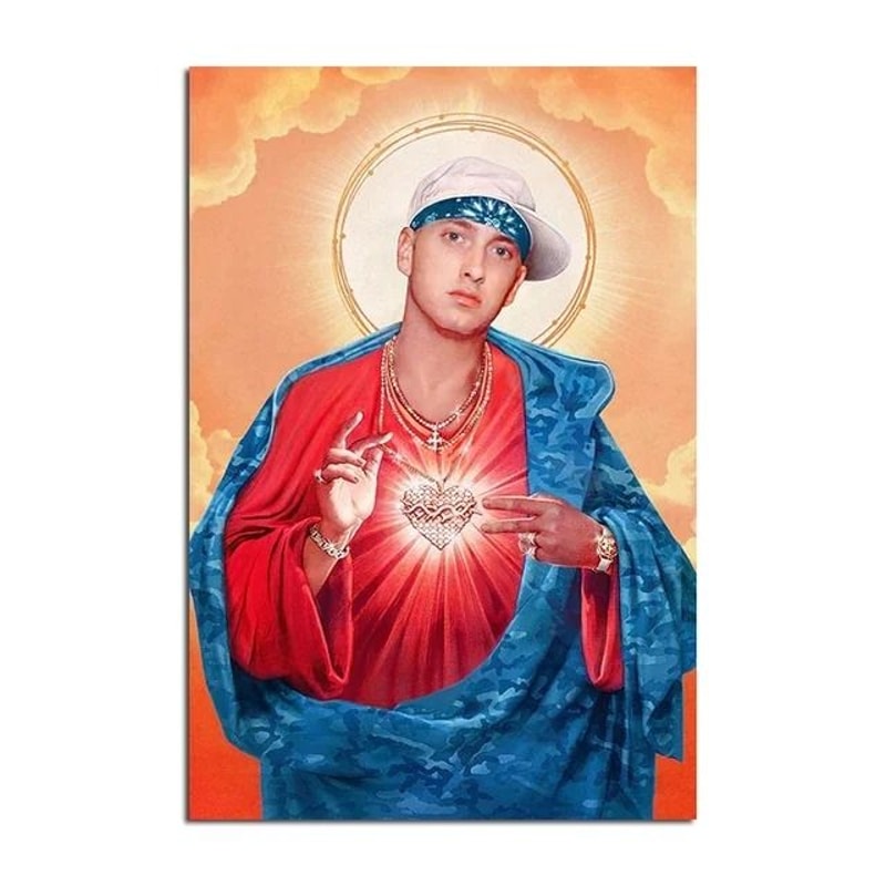 Super Rapper Eminem Canvas Poster Iconic Rap Legend Wall Art For Music Fans Home Decor 10