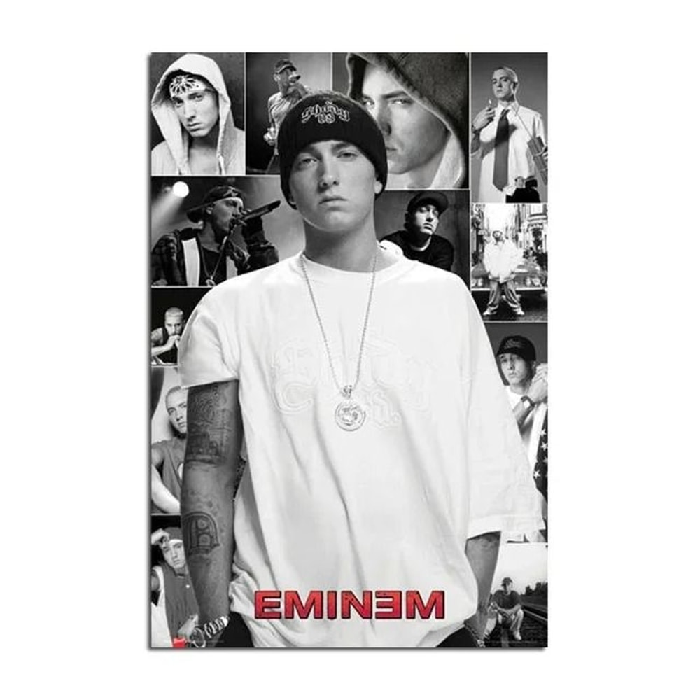 Super Rapper Eminem Canvas Poster Iconic Rap Legend Wall Art For Music Fans Home Decor 7