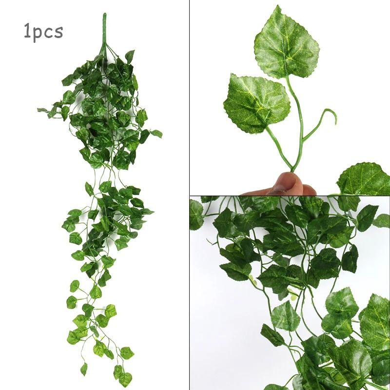 Artificial Hanging Ivy Creeper Realistic Green Leaf Garland Hanging Vine For Home Wedding Decor 4