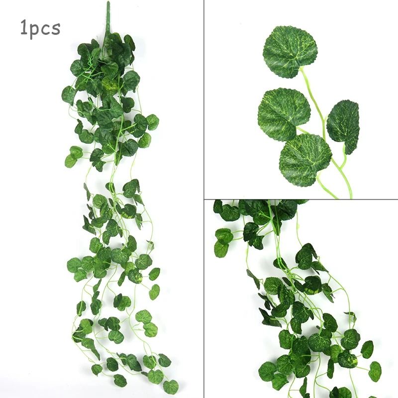 Artificial Hanging Ivy Creeper Realistic Green Leaf Garland Hanging Vine For Home Wedding Decor 10
