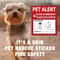 Emergency Pet Alert Stickers 4Pack Static Cling Window Decals For Fire Emergency Rescue 5