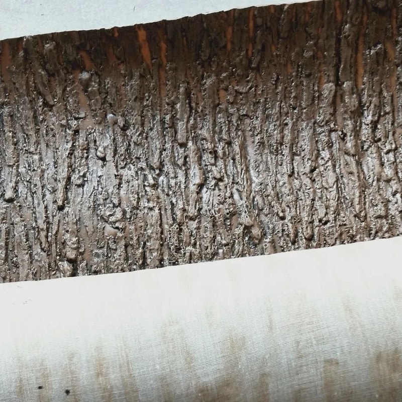 Realistic Simulated Tree Bark Flexible Artificial Silicone Bark Ornament For Column Pipe Landscap 2